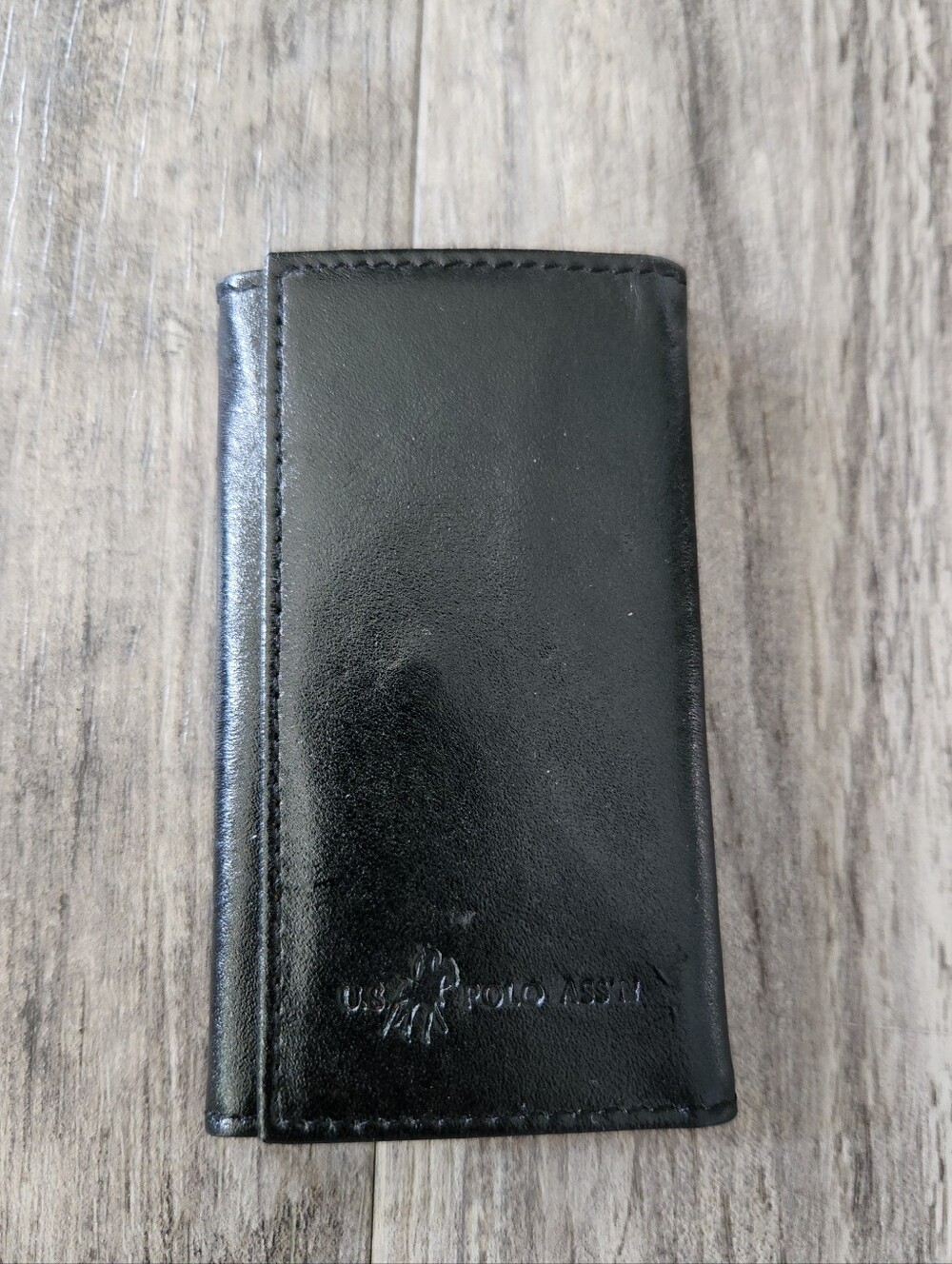 Vintage Polo Ralph Lauren Black Key Fob Wallet 90s Single Pony